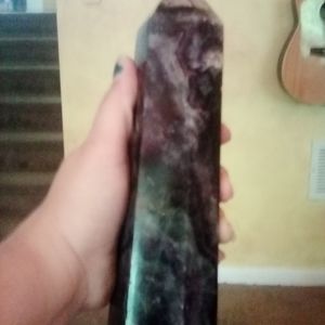 Rainbow Fluorite Tower XL 9"